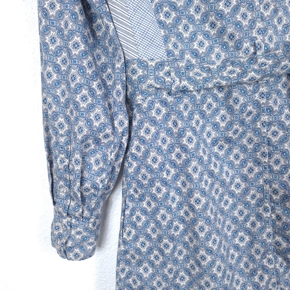 JOHNNY WAS 3J Workshop Paisley Mixed Print Cottagecore Mini Dress - Picture 14 of 15